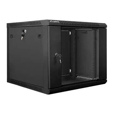 Lanberg Комуникационен шкаф, Lanberg rack cabinet 19" wall-mount 9U / 600x600 for self-assembly (flat pack), black (WF01-6609-10B)