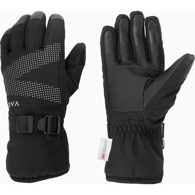 KADVA Дамски скиорски ръкавици KADVA Mountain Flow Pro leather 3M Thinsulate black
