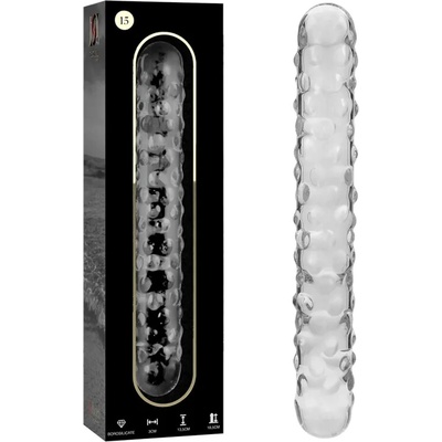 Ibiza Nebula Model 15 Dildo Borosilicate Glass 18.5 x 3 cm Clear