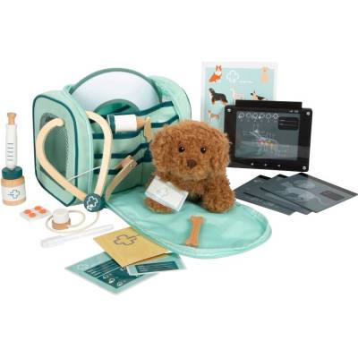 small foot Plyšový psík s opatrovateľskou veterinárnou sadou