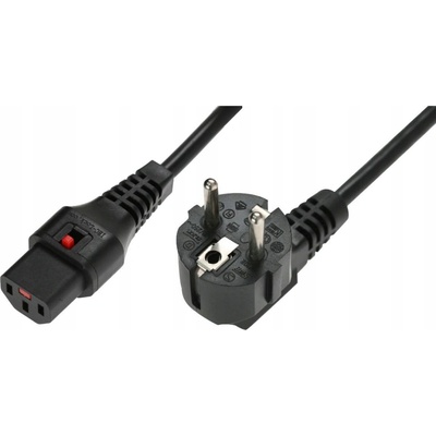 Microconnect IEC Lock C13 - R/A Schuko, 3M (EL234S) napájecí kabel