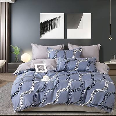 EmonaMall Двулицево спално бельо EmonaMall, 6 части - Модел S19027 (S19027-66666d)