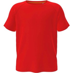 Stedman mesh raglan st8570 / Детска спортна риза с реглан - аленочервена (st8570srel)