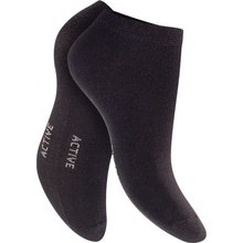 Footstar dámske 4 páry členkových bavlnených ponožiek ACTIVE čierne