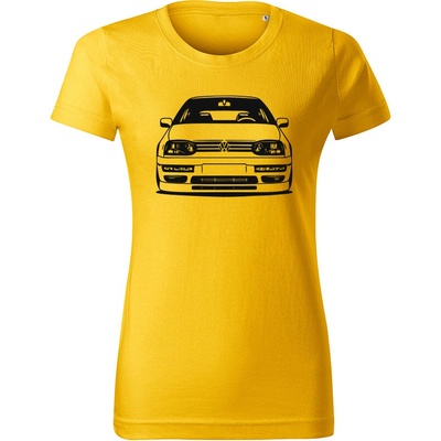 Tričko Volkswagen Golf Mk3 Front dámske tričko Tmavosivá Biela