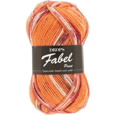 Drops Fabel Print 153 oranžová