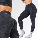 Nebbia Washed fitness legíny s vysokým pásom GYM WARRIOR 776 black