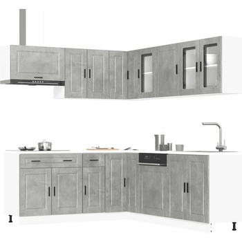 vidaXL Комплект кухненски шкафове от 11 части Porto, инженерно дърво (3314935)