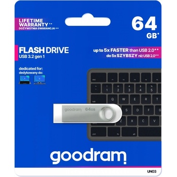 Image 1 of GOODRAM UNO3 64GB USB 3.2 Gen1 (UNO3-0640S0R11)