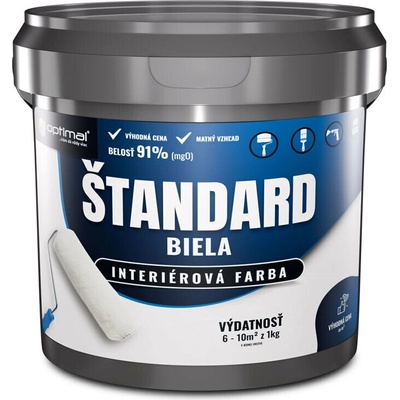 Optimal Štandard - interiérová biela farba 1,5kg