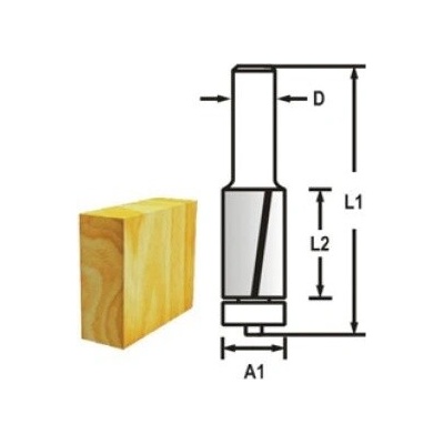 MAKITA Drážkovací fréza 2 břit stopka 6 mm,12,7x13x56 mm D-47709