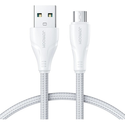 JOYROOM Кабел за бързо зареждане и трансфер на данни Joyroom Surpass Series, USB към micro USB, 2.4A, 0.25m, бял (S-UM018A11) (S-UM018A11W1)