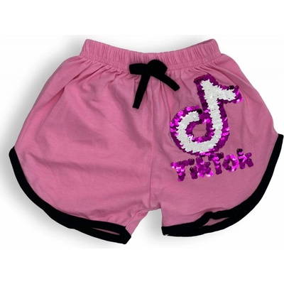 Baby dívčí kraťasy Tiktok růžové 05 Růžová