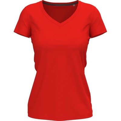 Stedman Dámske tričko CLAIRE V NECK červená