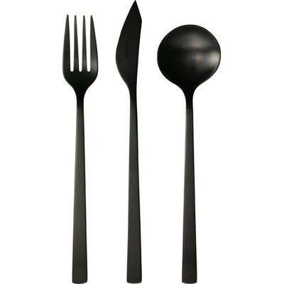 Herdmar Прибори за хранене enso - 24 части - черен мат (-180-3024-0517-200-0001)