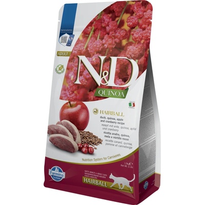 N&D cat QUINOA GF adult hairball 1,5 kg
