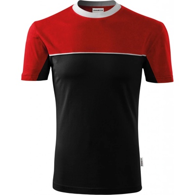 Malfini Colormix 109 multi unisex tričko čierna červená