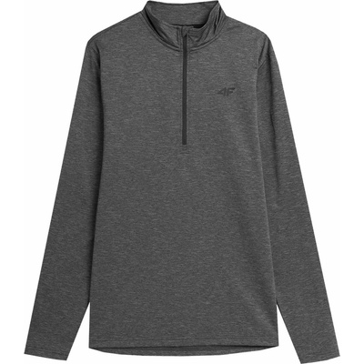 4F BRUSHED UNDERWEAR 1/2 ZIP Tmavě šedá