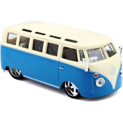 Bburago Plus Volkswagen Van Samba modrý 1:32