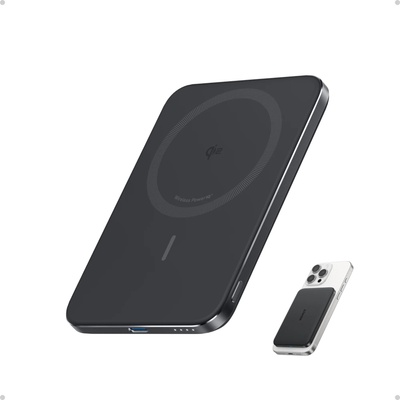 Anker Nano Ultra-Slim MagSafe 5.000 mAh външна батерия с безжично зареждане, 15W, MagSafe, черен (A1665H11)