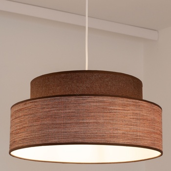 BELIS Пендел GRACE 1xE27/60W/230V Ø 40 см кафяв/бежов (BE0886)