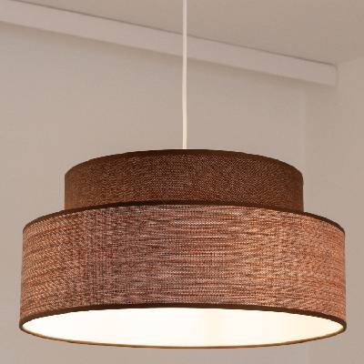 BELIS Пендел GRACE 1xE27/60W/230V Ø 40 см кафяв/бежов (BE0886)