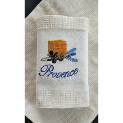 Top textil Provence Žlutá kostka 50x70 krémová