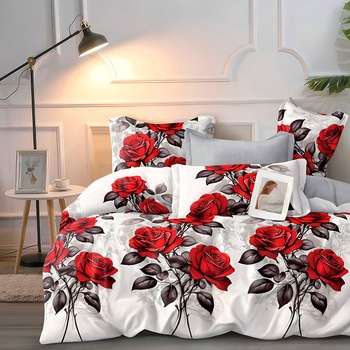 EmonaMall Двулицево спално бельо EmonaMall, 6 части - Модел S18813 (S18813-44444d)