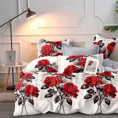 EmonaMall Двулицево спално бельо EmonaMall, 6 части - Модел S18813 (S18813-44444d)