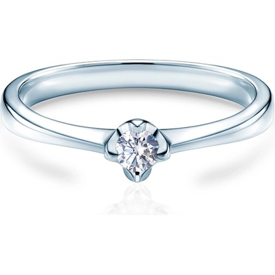 SAVICKI Годежен пръстен Solitaire: бяло злато. диамант