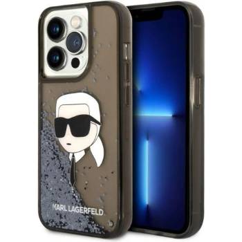 KARL LAGERFELD Кейс Karl Lagerfeld KLHCP14XLNKHCK за iPhone 14 Pro Max 6.7"", черен / черен, твърд, Glitter Karl Head (KXG0057253)