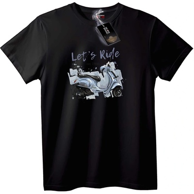 NOONEBRAND Тениска Да потеглим с Мотопед - XL, White