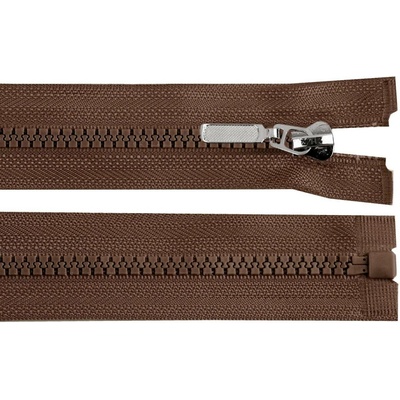 Stoklasa Kostěný zip No 5 délka 50 cm s ozdobným jezdcem Balení: 1 ks, Varianta: 304 hnědá čokoládová 304 hnědá čokoládová