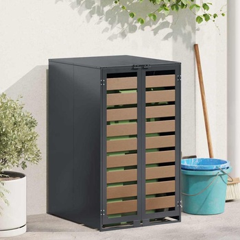 vidaXL Съхранение за кош за отпадъци с газов капак за 240L контейнер (42018681)