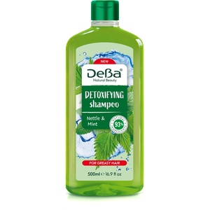 Дева Шампоан с коприва и мента за мазна коса DeBa Natural Beauty, 500мл (д-120060)