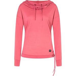 super. natural Дамски вълнен пуловер Super. natural Women's Funnel Hoodie - Mauvewood (105-4297-1212)