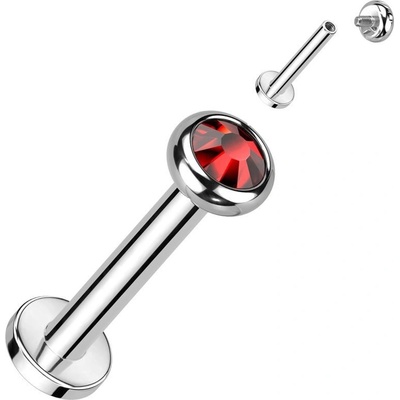 S4U Piercing do brady labreta TITAN (červená) TIT1291R-1208