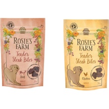 Rosies Farm Snacks balení na vyzkoušení 2 x 70 g Mini Steak Bites kuřecí, hovězí