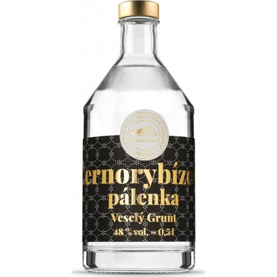 Veselý Grunt Černý rybíz 48% 0,5 l (holá láhev)