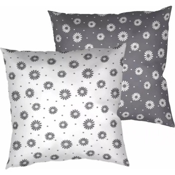 Dadka bavlna Anežka biela/tmavo šedá DUO 50 x 70 cm