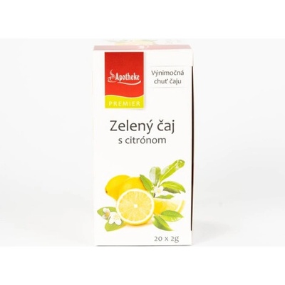 Apotheke Premier selection zelený čaj a citrón 20 x 2 g