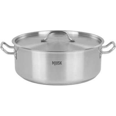 MJUSK Dusicí hrnec o objemu 18,8 l a průměru 400 mm s poklicí z nerezové oceli MJUSK, 24015