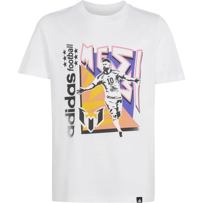 adidas Lionel Messi detské tričko Graphic Fun white