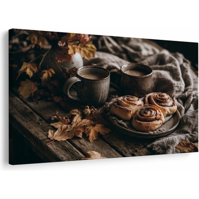 Obraz podzimní hygge s kávou - 120x80