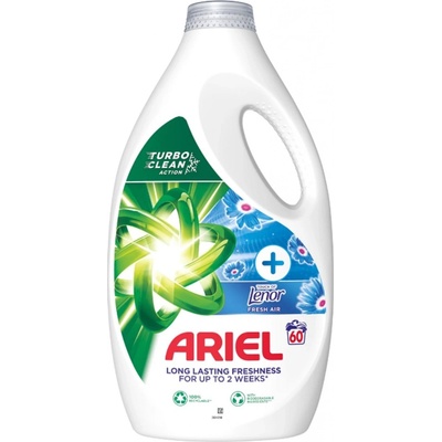 Ariel +Touch Of Lenor Fresh Air tekutý prací prostředek 60 PD 3 l