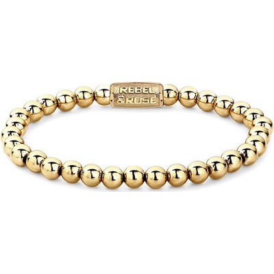 Rebel & Rose Unisex náramek Yellow Gold Only 6 mm RR-60046-G-S