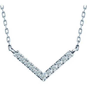 SAVICKI Колие Share Your Love: бяло злато, лабораторни диаманти