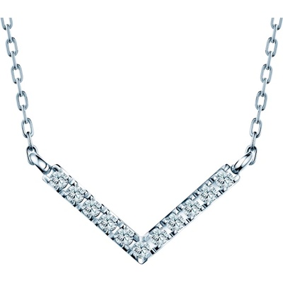 SAVICKI Колие Share Your Love: бяло злато, лабораторни диаманти