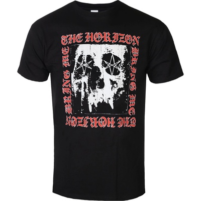 мъжка тениска Bring Me The Horizon - Metal Logo Skull - ROCK OFF - BMTHTS106MB