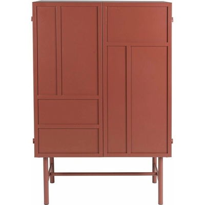 White Label Living Skříň DAVIS WLL výška 160 cm kov červená